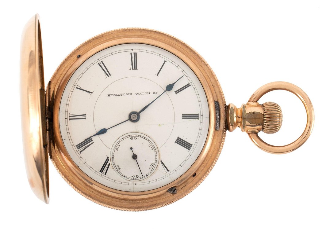 Keystone Watch Co. Gold Filled Hunter Pocket Watch