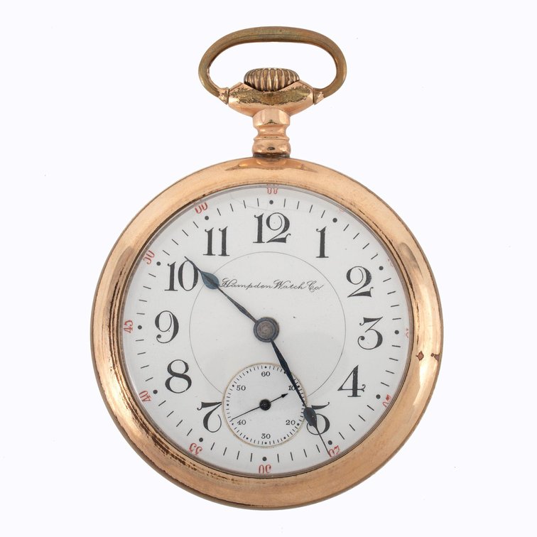 Hampden Watch Co. Gold Filled Open Face Pocket Watch