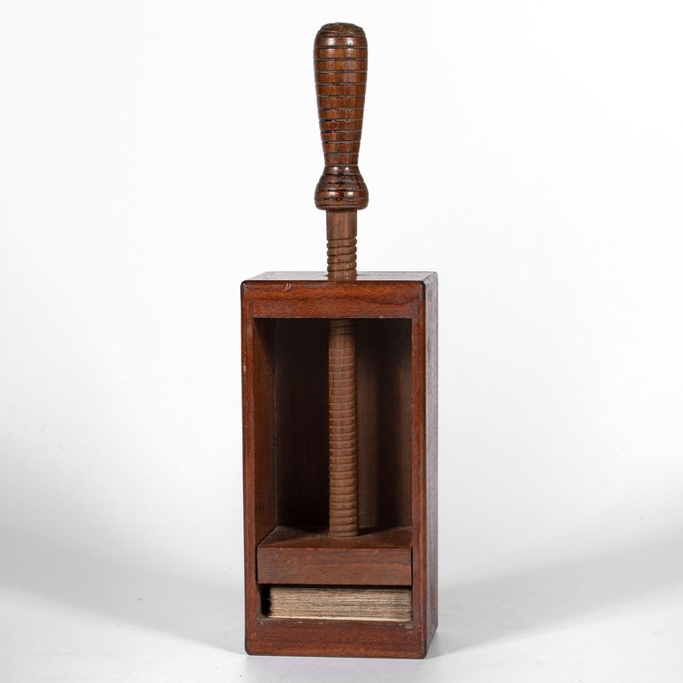 Antique Wooden Playing Card Press