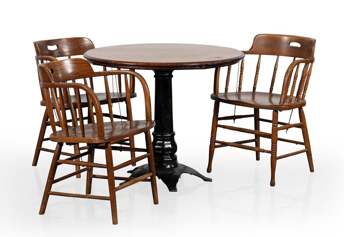 Buffalo Bill's Irma Hotel's Saloon Gaming Table and Chairs