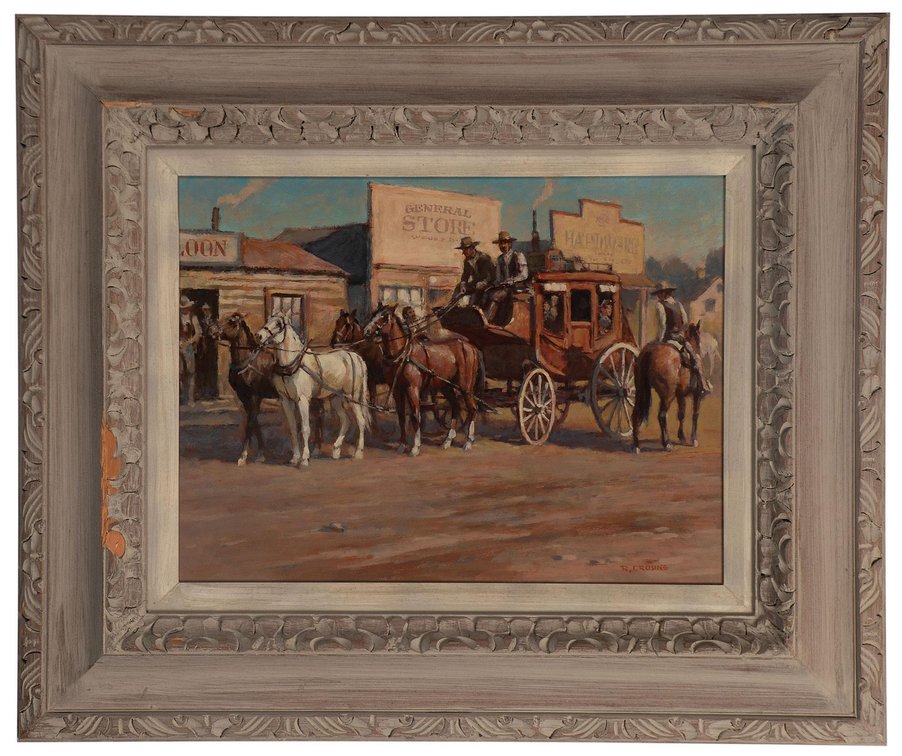 Ronald Crooks (American, 1925-2006) Oil on Board