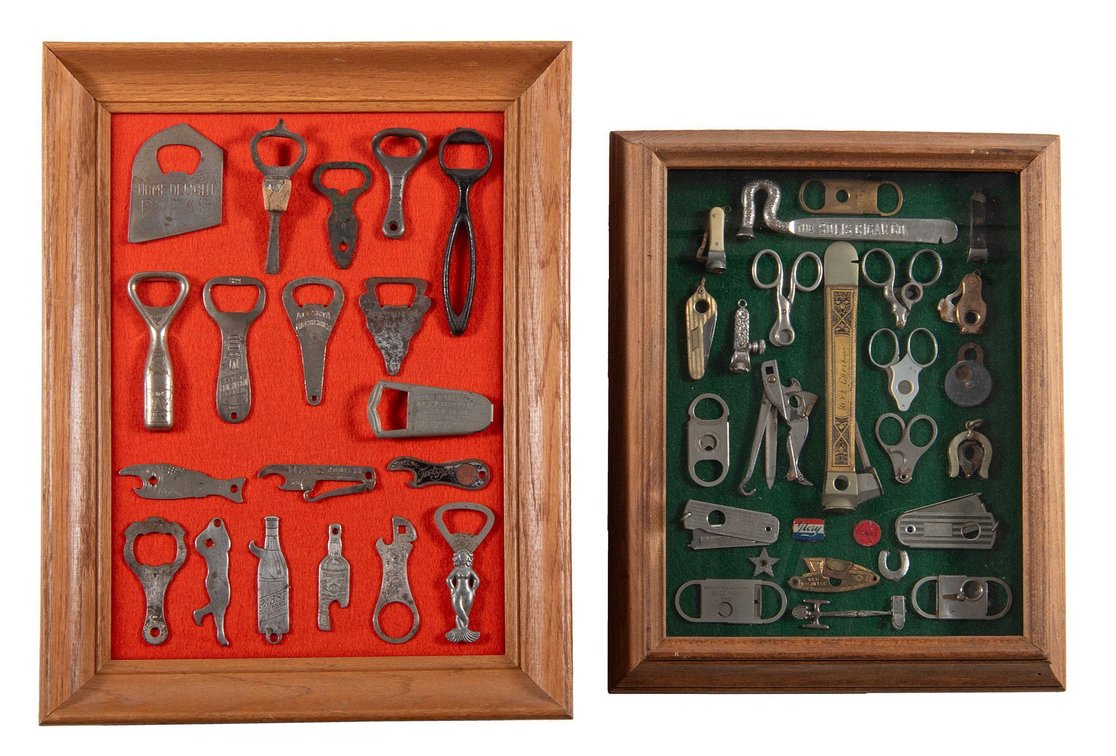 Framed Cigar Cutters and Bottle Openers