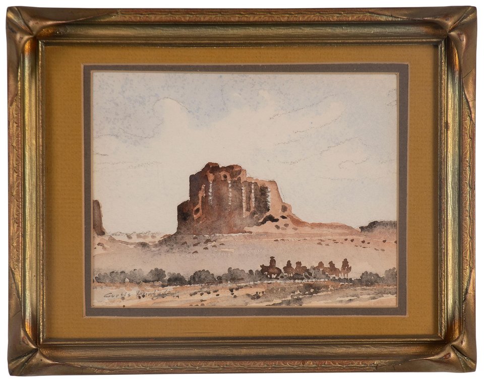 Curtis Wingate (American, b. 1926) Monument Valley Watercolor