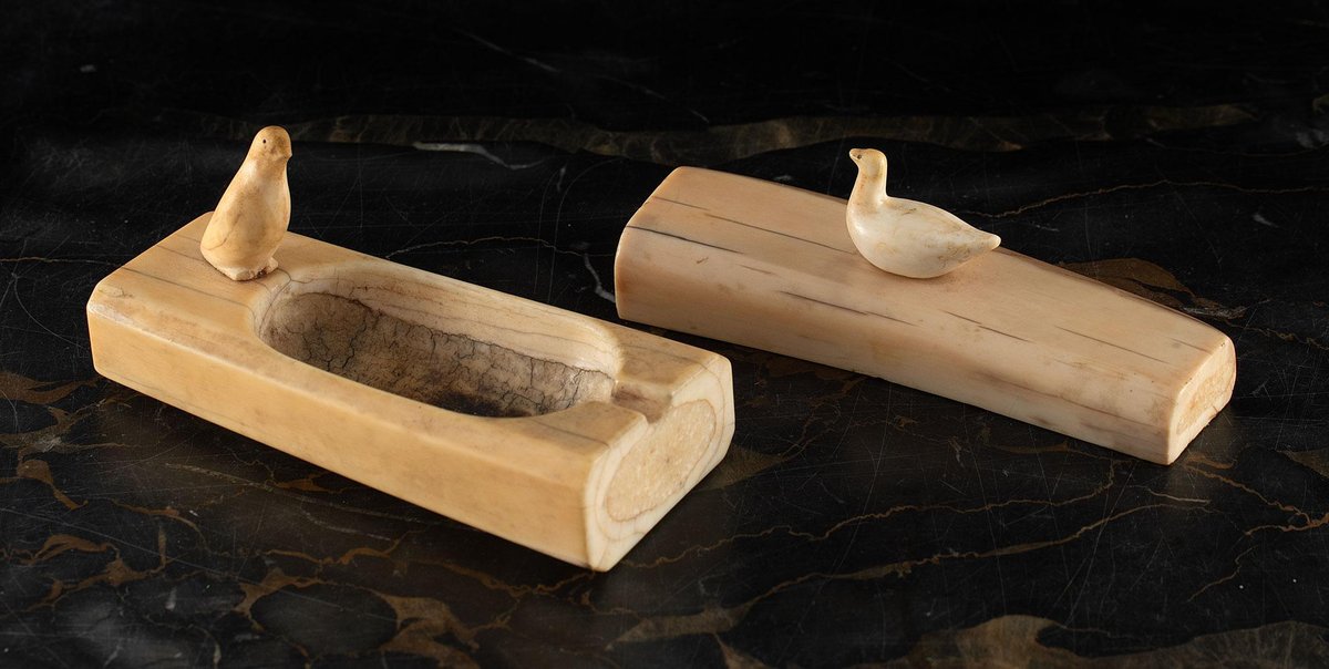 Native Alaskan Eskimo Walrus Tusk Carvings