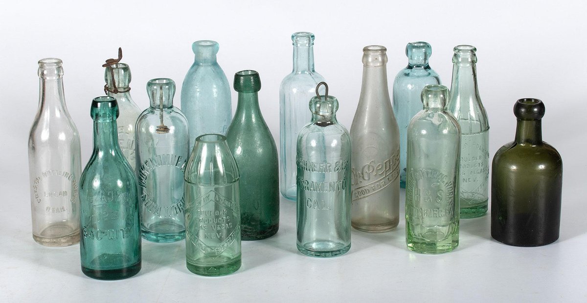 Grouping of Vintage Glass Bottles