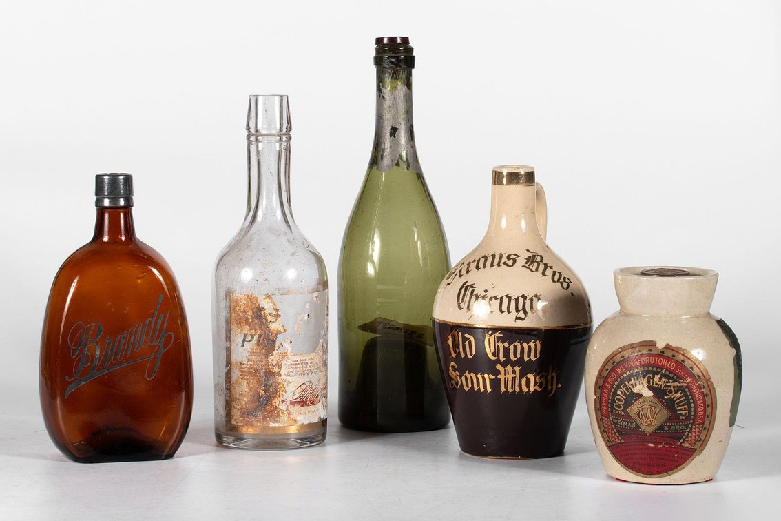 Grouping of Various Back Bar Bottles