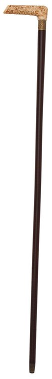 Elaborately Carved Chinese Walking Stick