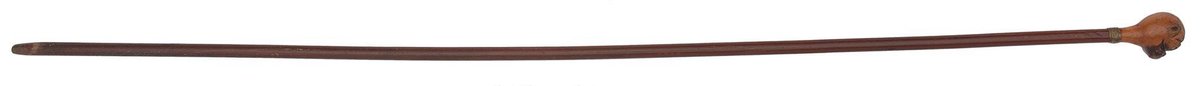 Mascot Dog Head Carved Walking Stick