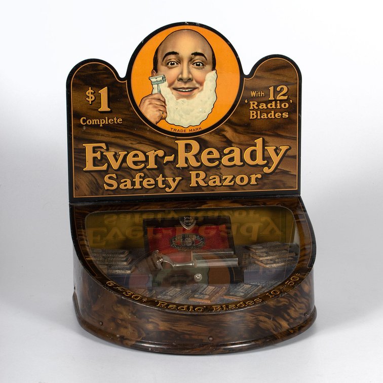 Ever-Ready Safety Razor Counter Display