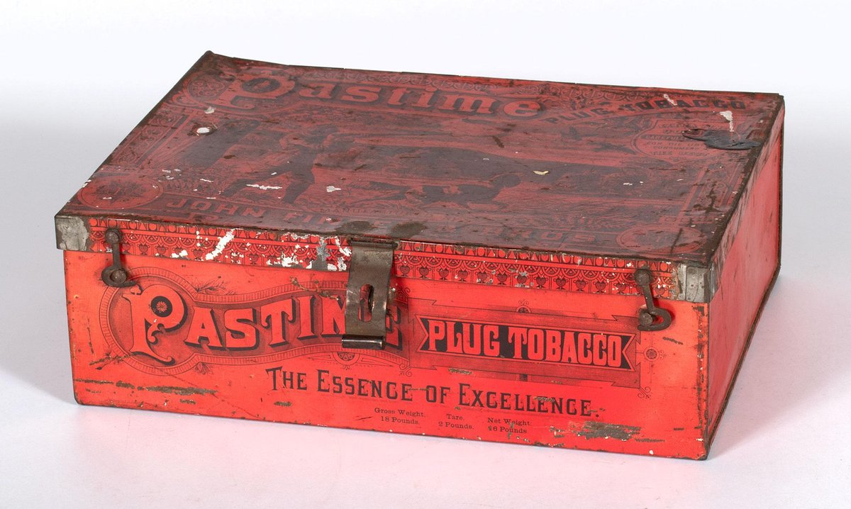 Pastime Plug Tobacco Lithograph Tin