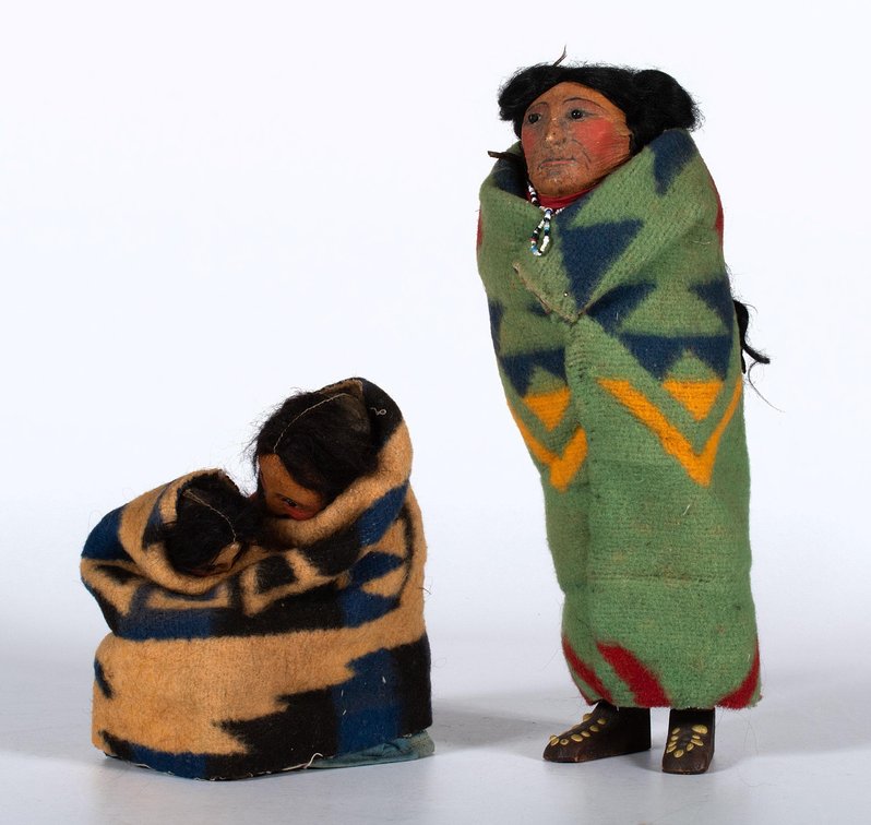 Two Native American Dolls by Mary Francis Wood