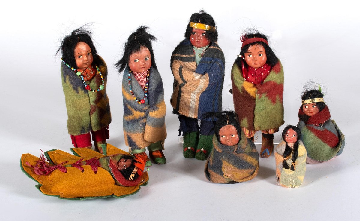 Grouping of Small Native American Sookum Dolls