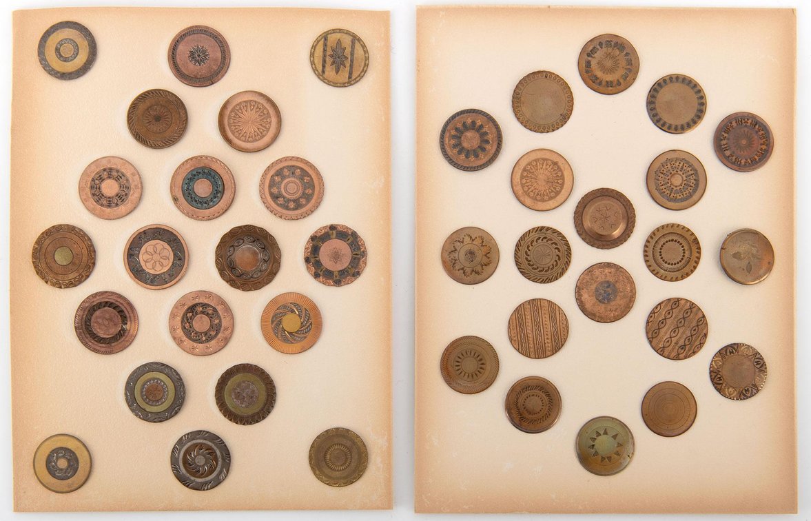 Rare Colonial Period Copper Shank Buttons