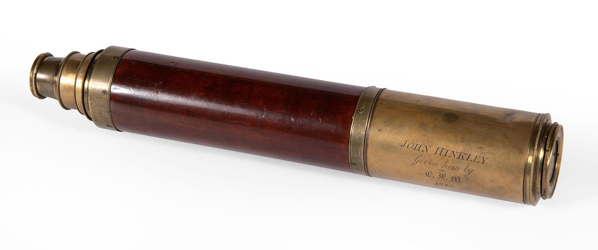 English Mahogany and Brass Telescope by Carpenter and Wesley