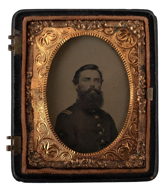Civil War Period Daguerreotype of A Union Soldier
