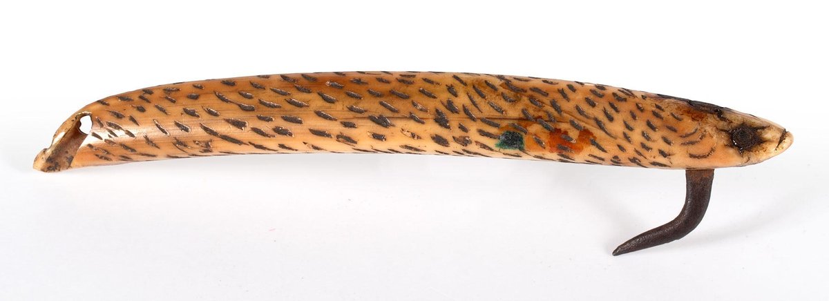 Antique Carved Bone Fishing Lure
