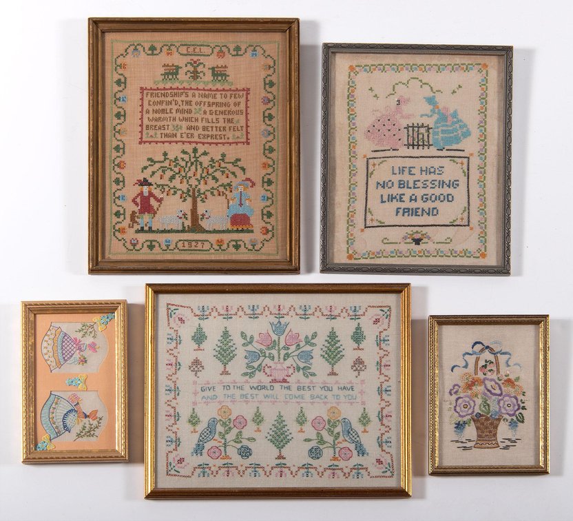 Framed American Samplers