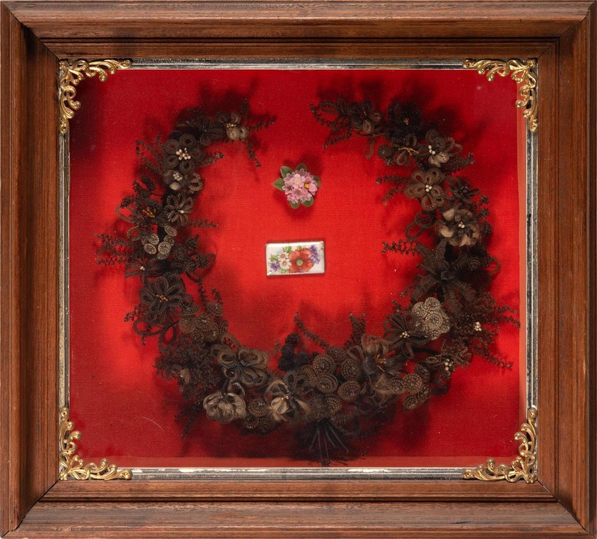Victorian Woven Hair Mourning Wreath