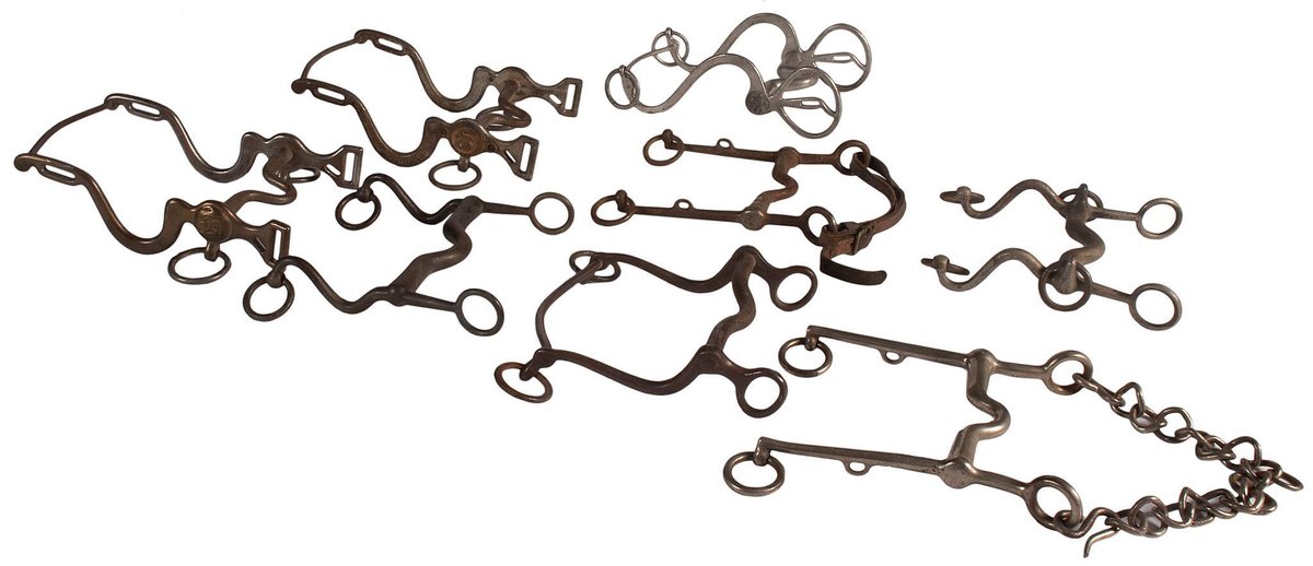 Grouping of Early US Marked Horse Bridle Bits