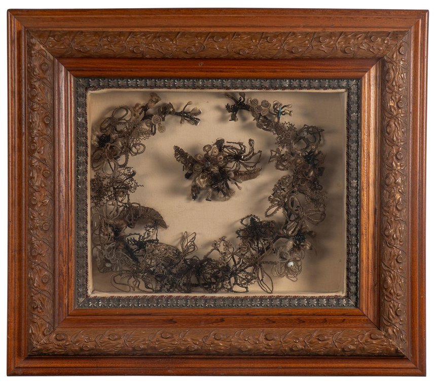 Victorian Woven Hair Mourning Wreath