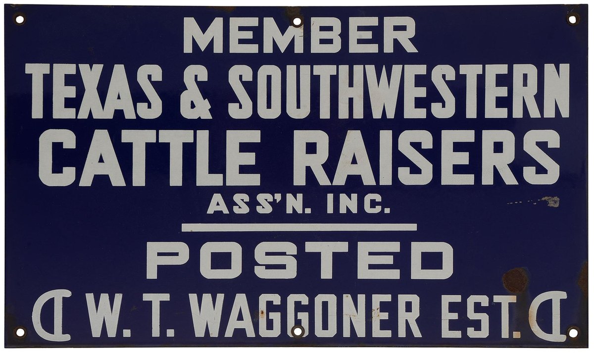 Texas Cattle Raisers Porcelain Sign