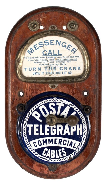 Antique Postal Telegraph Commercial Cables Call Box