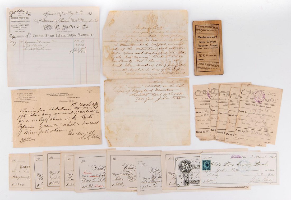 19th Century Western Mining Documents
