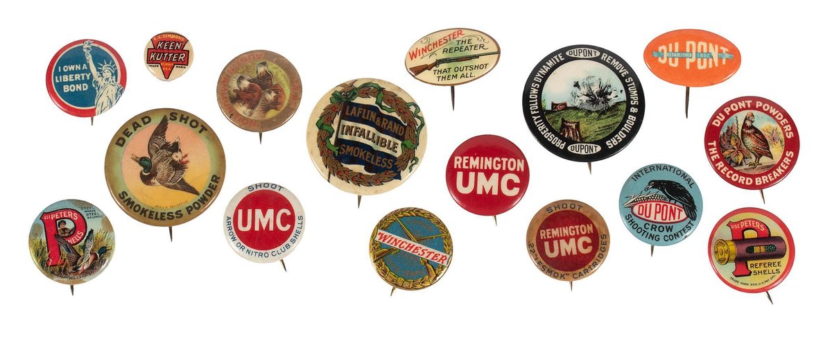 A Grouping of Sporting Firearms Related Back Buttons