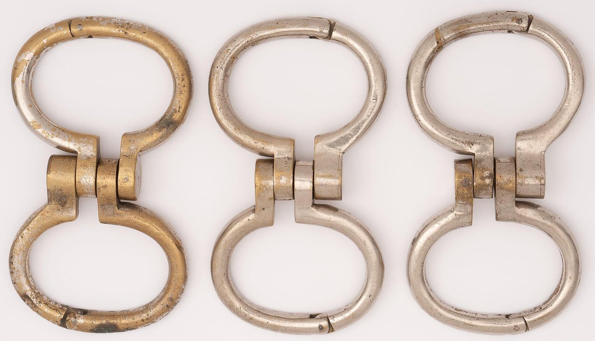 Three Pairs of Gaffed Hamburg 8 handcuffs