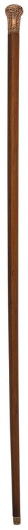 English 19th Century Gold Filled Knob Handled Walking Stick