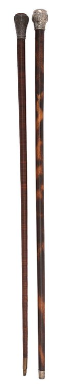 Continental Decorative Metal Handled Walking Sticks
