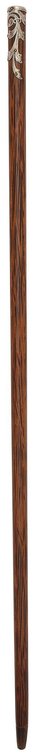 Fancy Walking Stick With Silver Acanthus Leaf Scroll Overlay