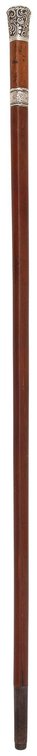 Fine London Made Chased Silver Walking Stick