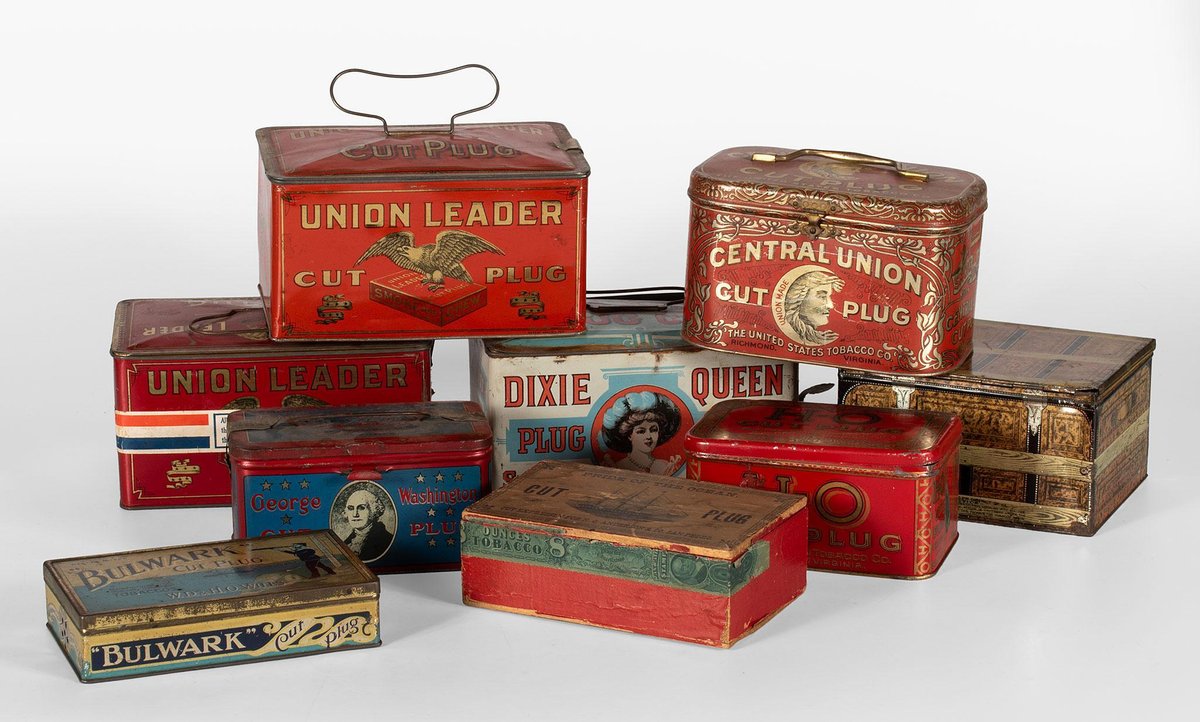Grouping of Antique Tobacco Advertising Tins