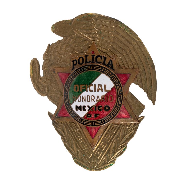 Mexican Oficial Honorario Policia Badge