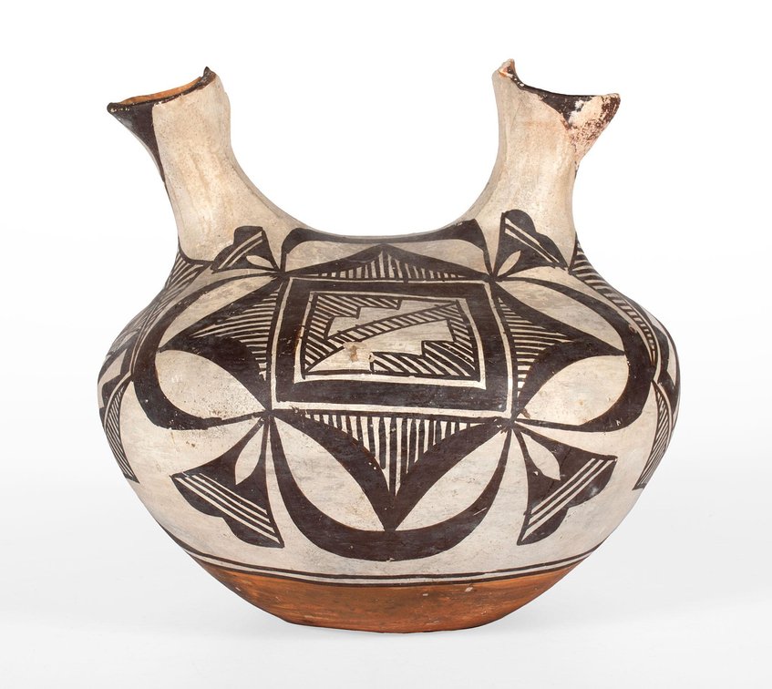 Native American Acoma Pottery Wedding Jar