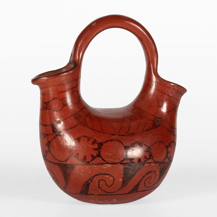 Native American Pueblo Maricopa Pottery Wedding Vase