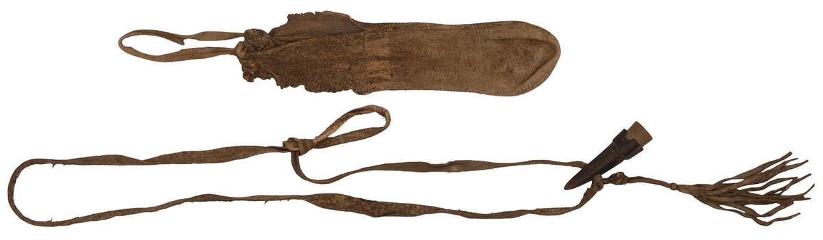 Native American Hide Tobacco Bag and Powder Measure