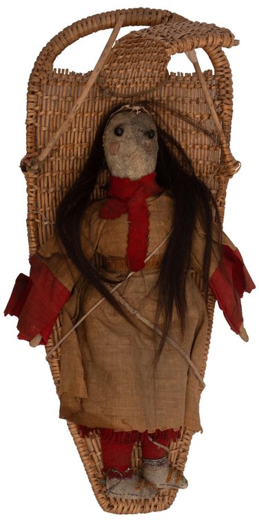 Antique Native American Cradle Board Doll