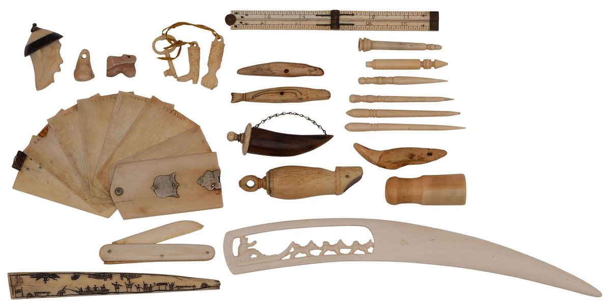 Grouping of Alaskan Carved Bone Items