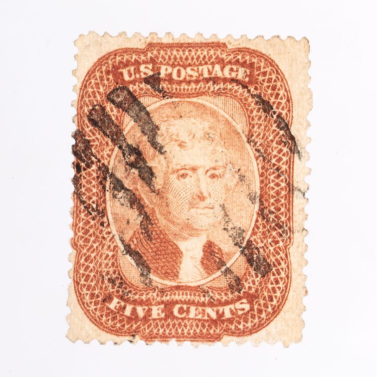 US Postage 1857 Scott #28A Thomas Jefferson Stamp