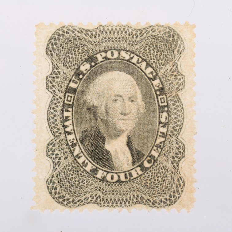 US Postage Stamp Scott #37 24 Cent Green Washington