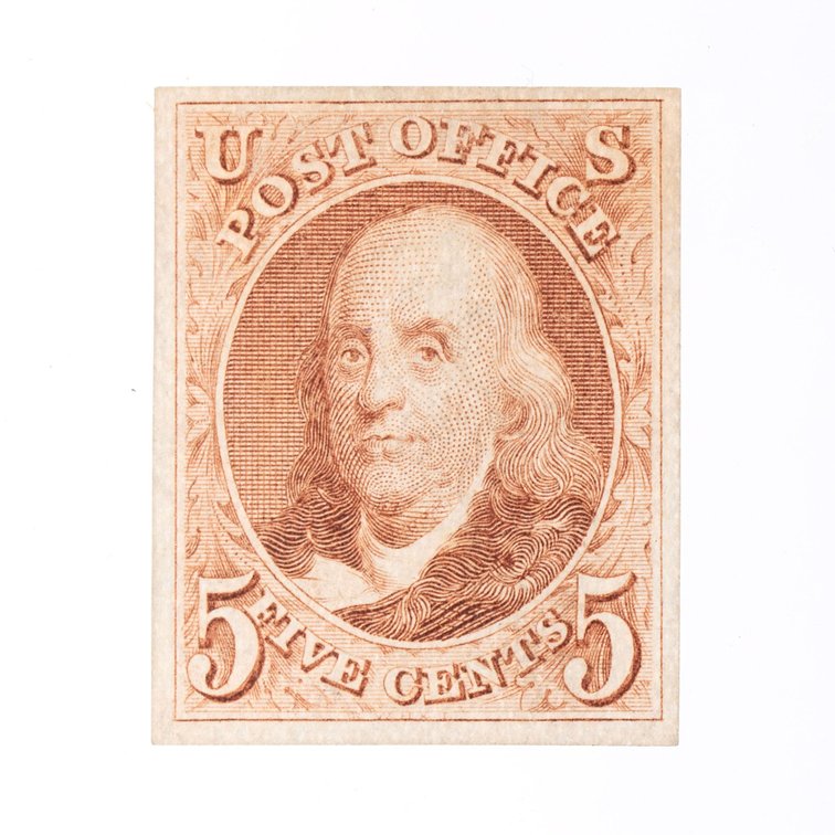 US Postage Stamp Scott #3 5 Cent Ben Franklin
