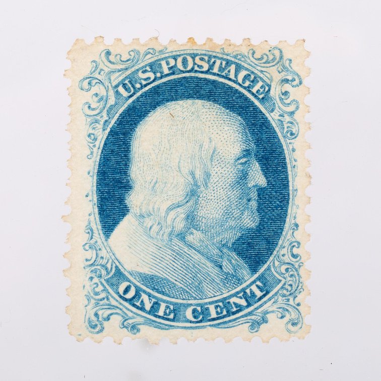 US Postage Scott #40 1 Cent Benjamin Franklin Stamp