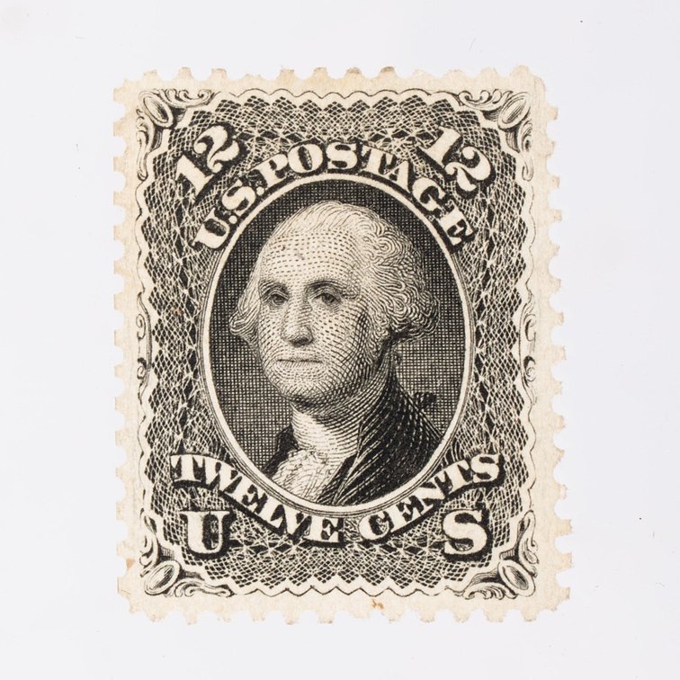 US Postage Stamp Scott #69 12 Cent Black Washington