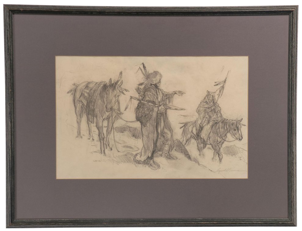 Native American Graphite on Paper