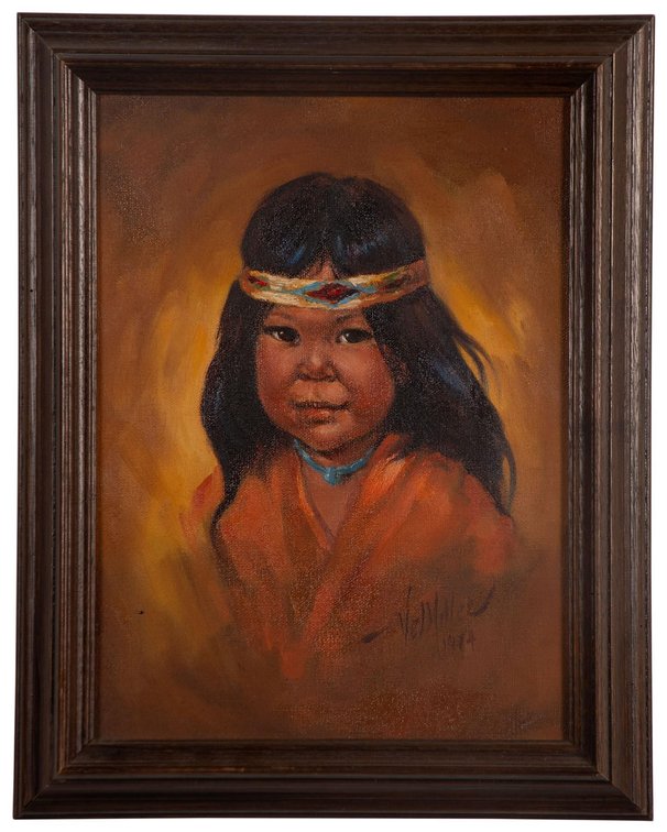 Vel Miller (b. 1936) Oil Portraits of a Children