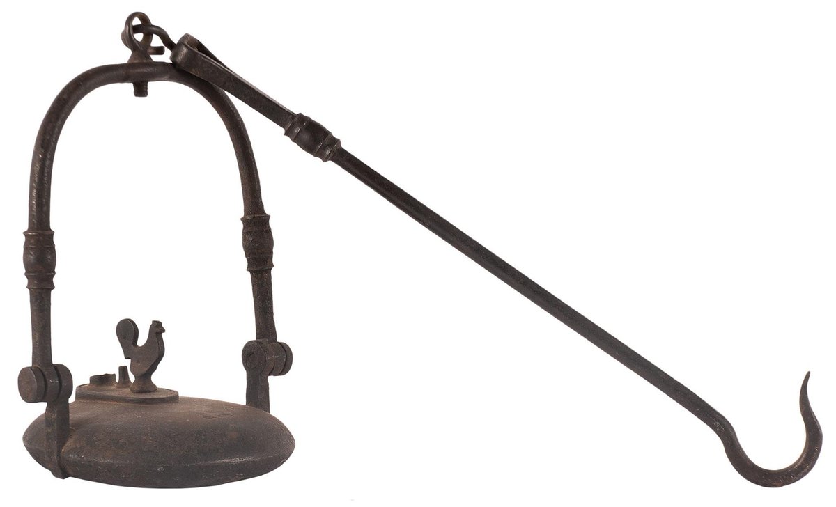 19th Century Cast Iron Miners Lamp