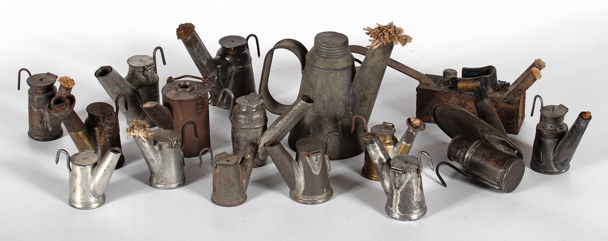 Large Group of Miners Oil Lamps