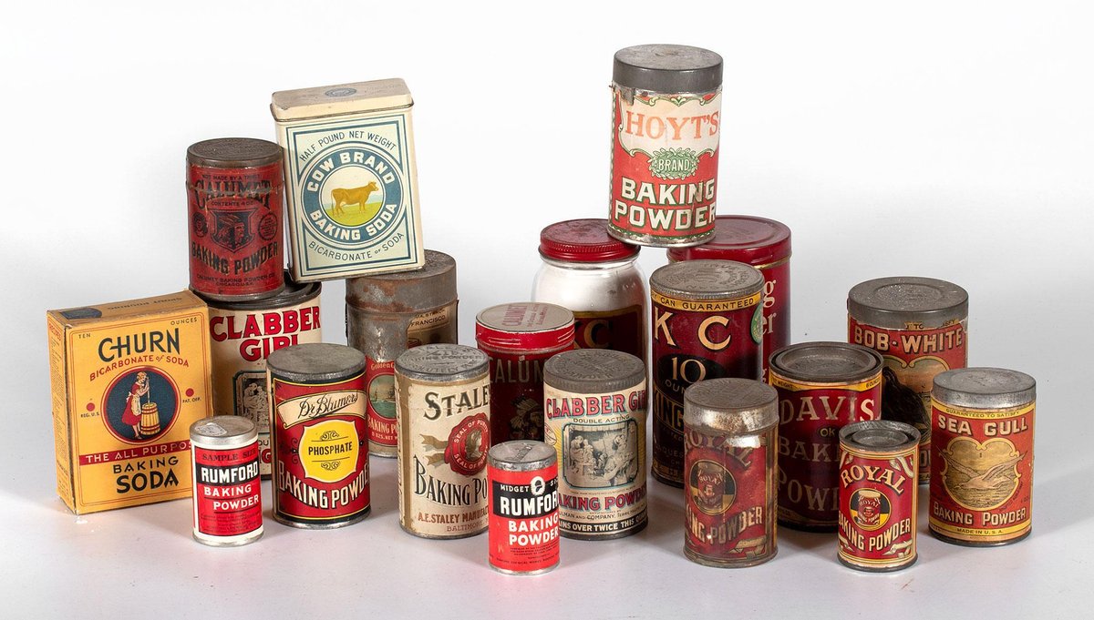 Grouping Of Antique Baking Powder Advertisement Cans